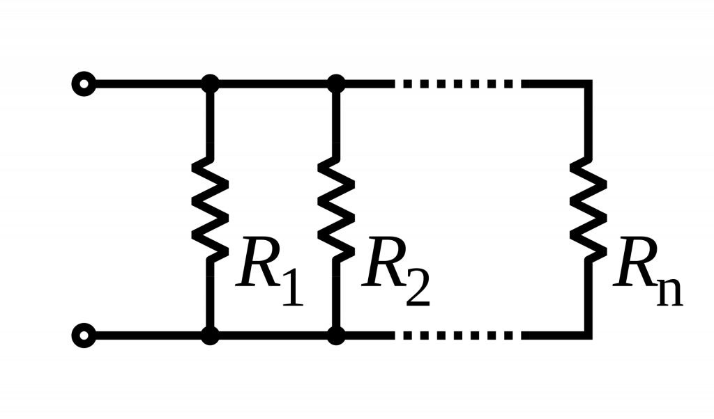 Diagram of voltage in a parallel circuit. Ohm's Law helps us understand how Electricity works.