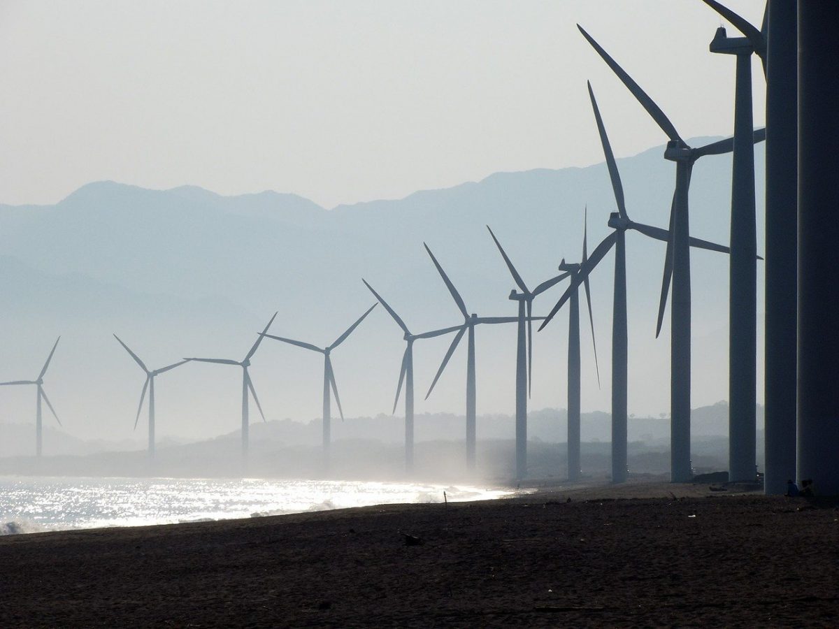 Industrial Wind Farm on Beach