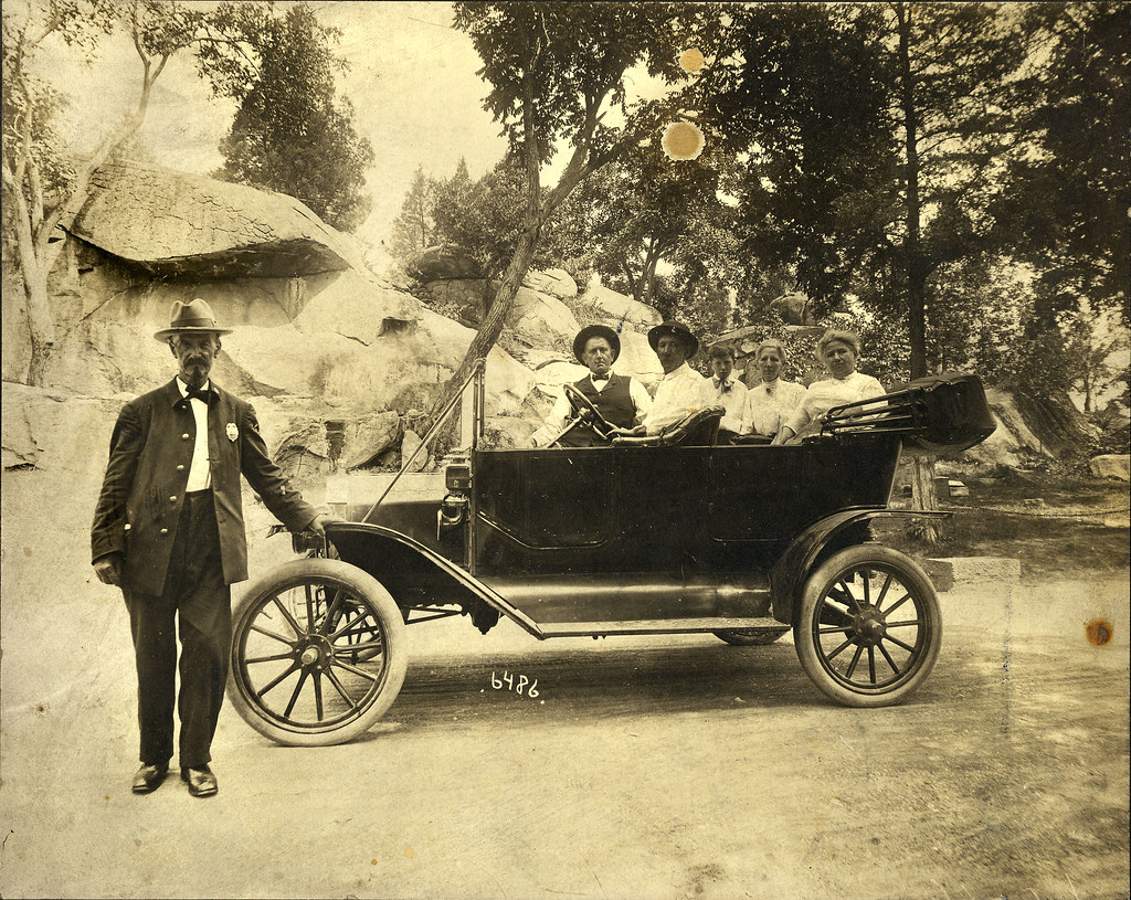 21st-century manufacturing is based in 20th century tech like the Model T.  Tourists at Gettysburg in a Ford Model T. 