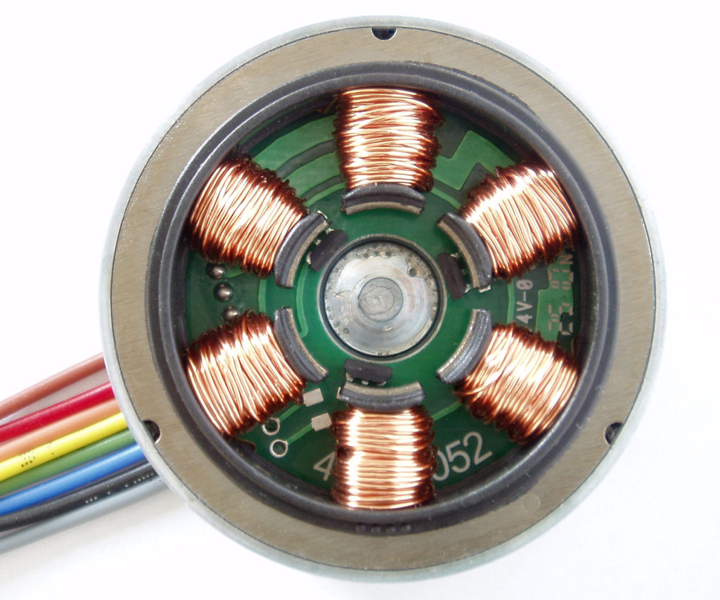 Motors and Controls include brushless DC motors like this one. 