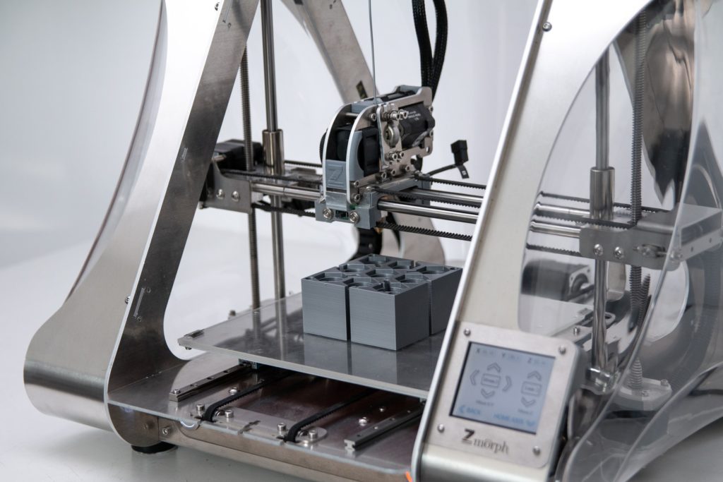 A Cartesian robot like this 3D printer uses an X, Y, and Z plane. 