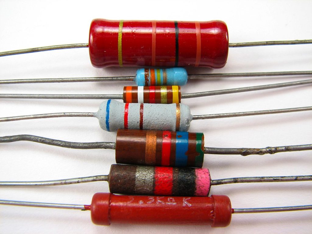 A number of resistors.  Our blog answers the question "do resistors have polarity?" 
 