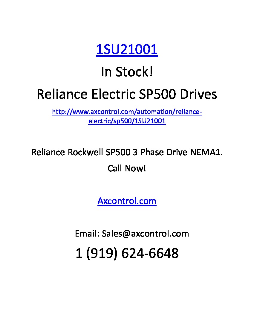 Reliance Electric SP500 VS Drive 1su21001 for sale online 