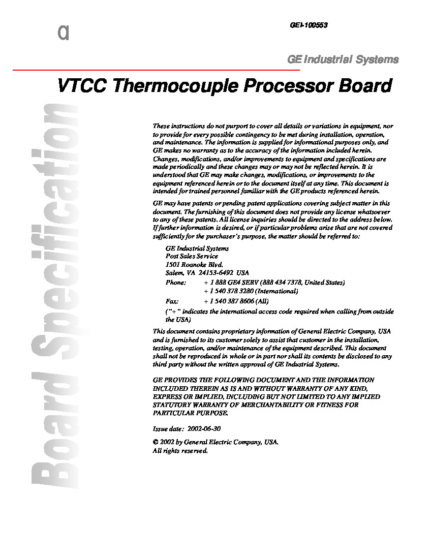 First Page Image of IS200TBTCH1CBB-Datasheet.pdf