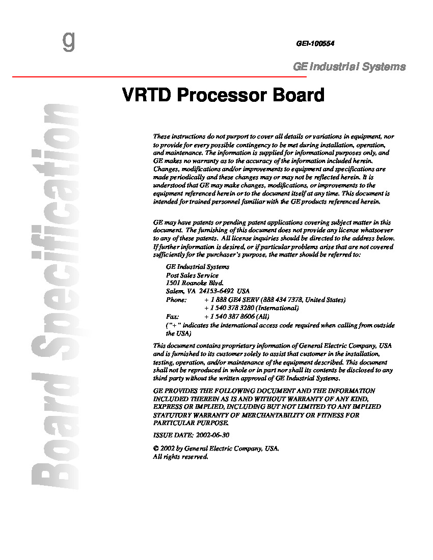 First Page Image of IS200TRTDH1CBA-Datasheet.pdf