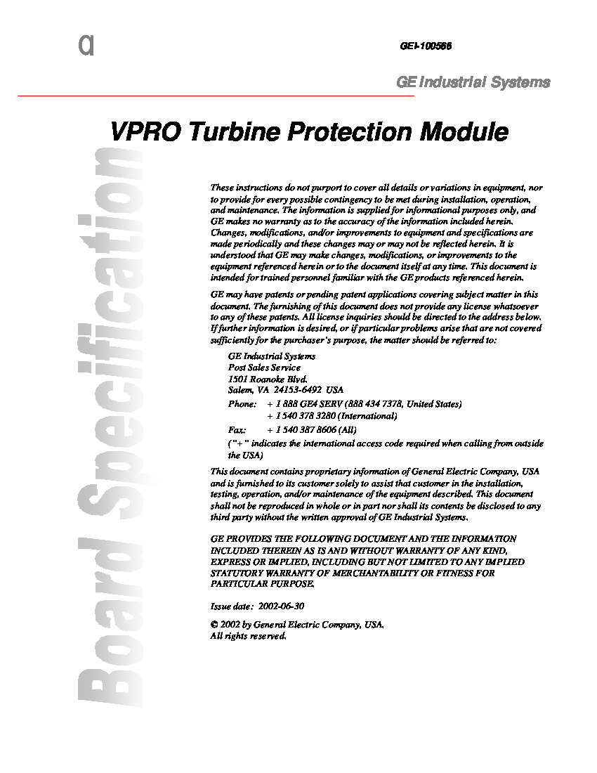 First Page Image of IS215VPROH1BH-Datasheet.pdf