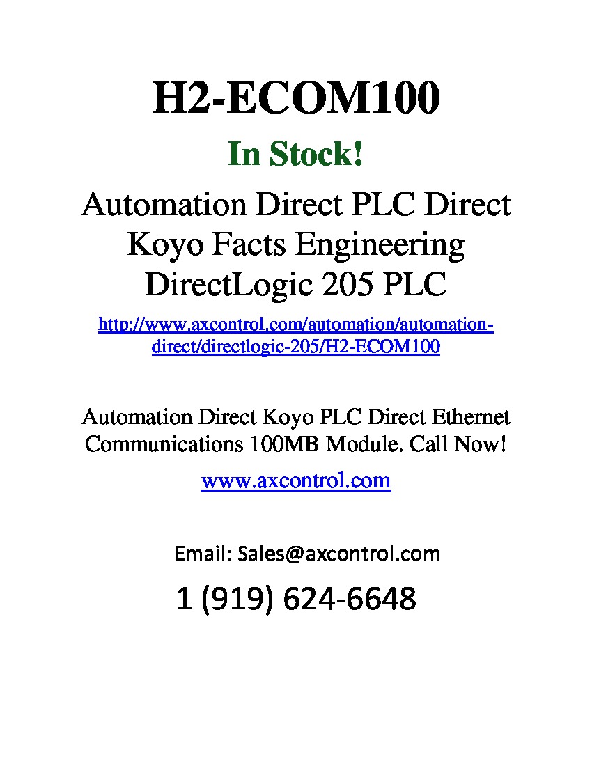 First Page Image of h2-ecom100.pdf