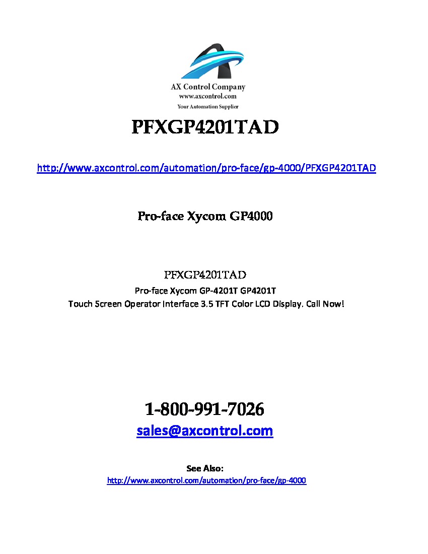 First Page Image of pfxgp4201tad.pdf