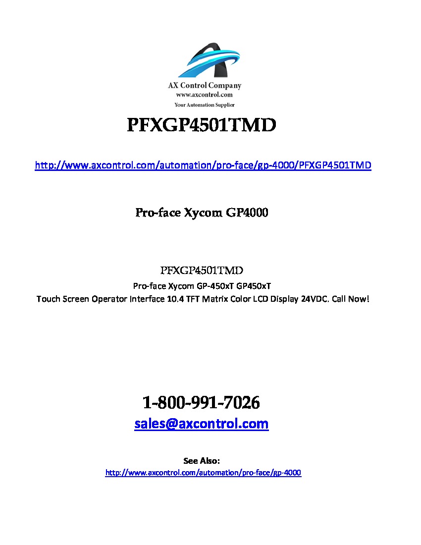 First Page Image of pfxgp4501tmd.pdf