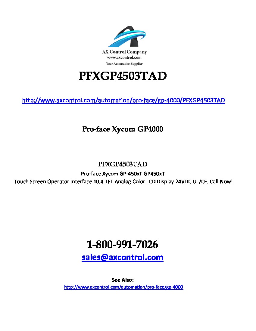 First Page Image of pfxgp4503tad.pdf