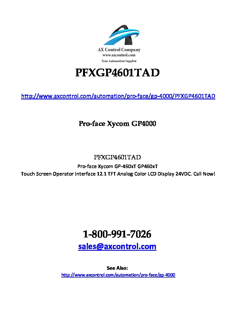First Page Image of pfxgp4601tad.pdf