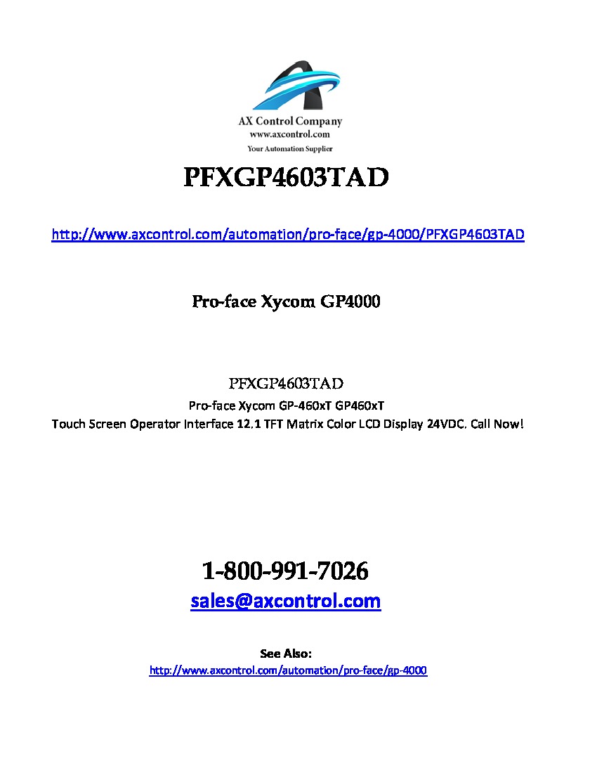 First Page Image of pfxgp4603tad.pdf