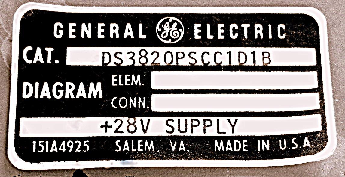 DS3820PSCC1D1B In Stock GE Boards Mark IV DS3800 GENERAL ELECTRIC 